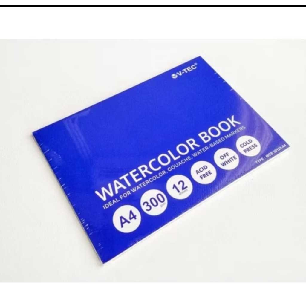 

V-TEC WATERCOLOR BOOK A4 300GSM COLDPRESSED
