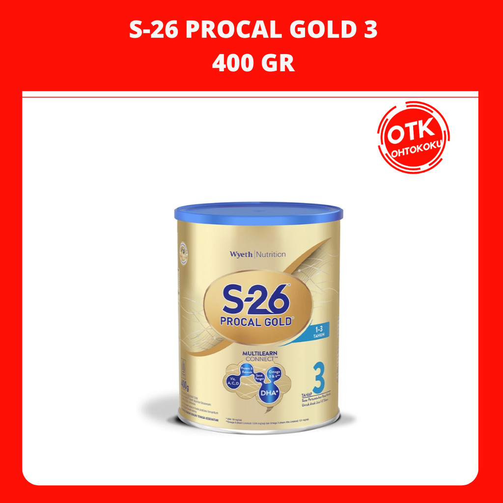 

S-26 Procal Gold Tahap 3 Susu Pertumbuhan Usia 1-3 Tahun 400 gr