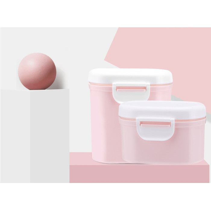 Rena V - BK131 Kotak Tempat Penyimpanan Susu Bubuk Anak Bayi Milk Container Box - Besar, Biru Muda
