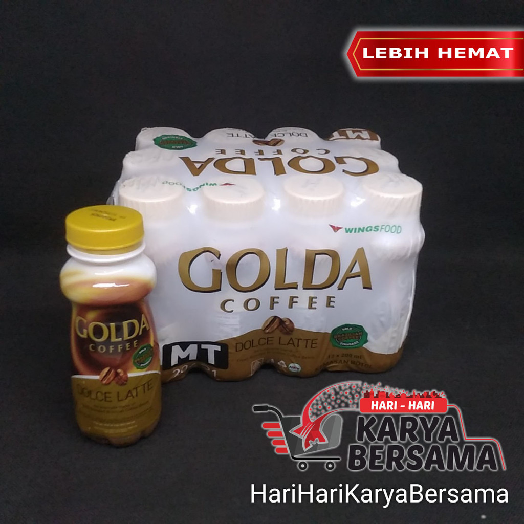 

MINUMAN KOPI GOLDA COFFE DOLCE LATTE BOTOL PACK 12'S X 200ML