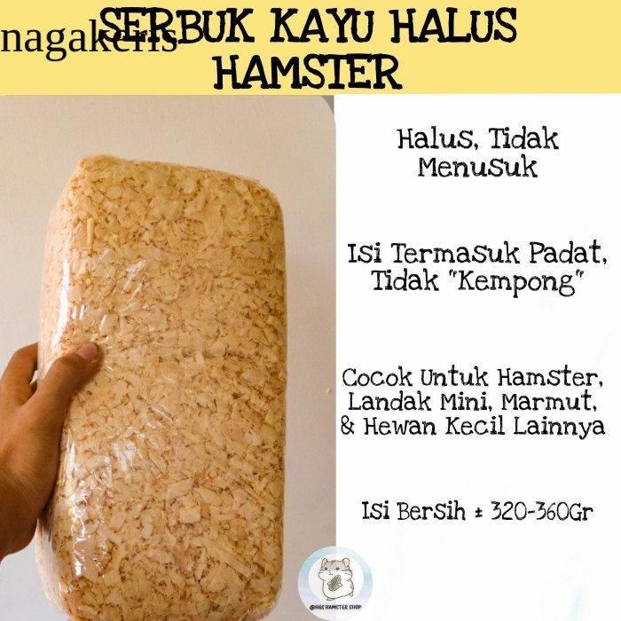 

Serbuk Kayu Halus | Hamster Landak Mini Marmut - Standar 350gr antik