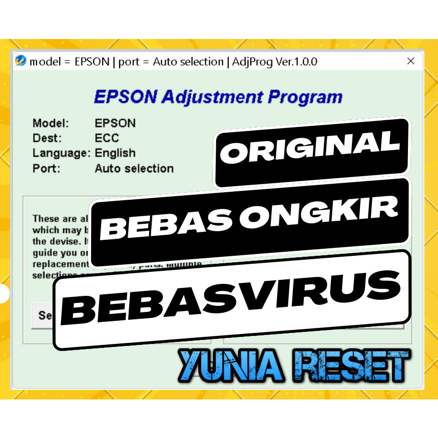 Resetter Epson L1110 L3110 L3150 L5190 - Reset Epson L1110 L3110 L3150 L5190 Unlimited BANYAK PC