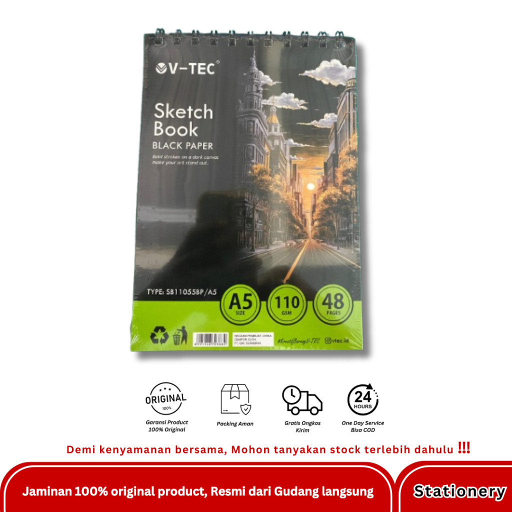 

[V-TEC] SKETCH BOOK SB-11055BP / 11054BP 110GSM 48 PAGES