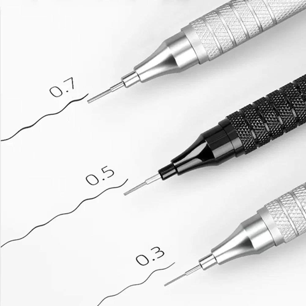 

Metal Low Gravity Automatic Pencil Drawing Writing Tool Movable Propelling Mechanical Pencil School Supplies 0.3/0.5/0.7/0.9/2mm