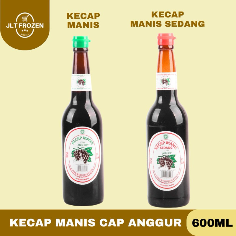 

Kecap Manis Cap Anggur / Kecap Manis Anggur Kental / Kecap Manis Sedang / Senglie Asli botol Kaca - 600ml