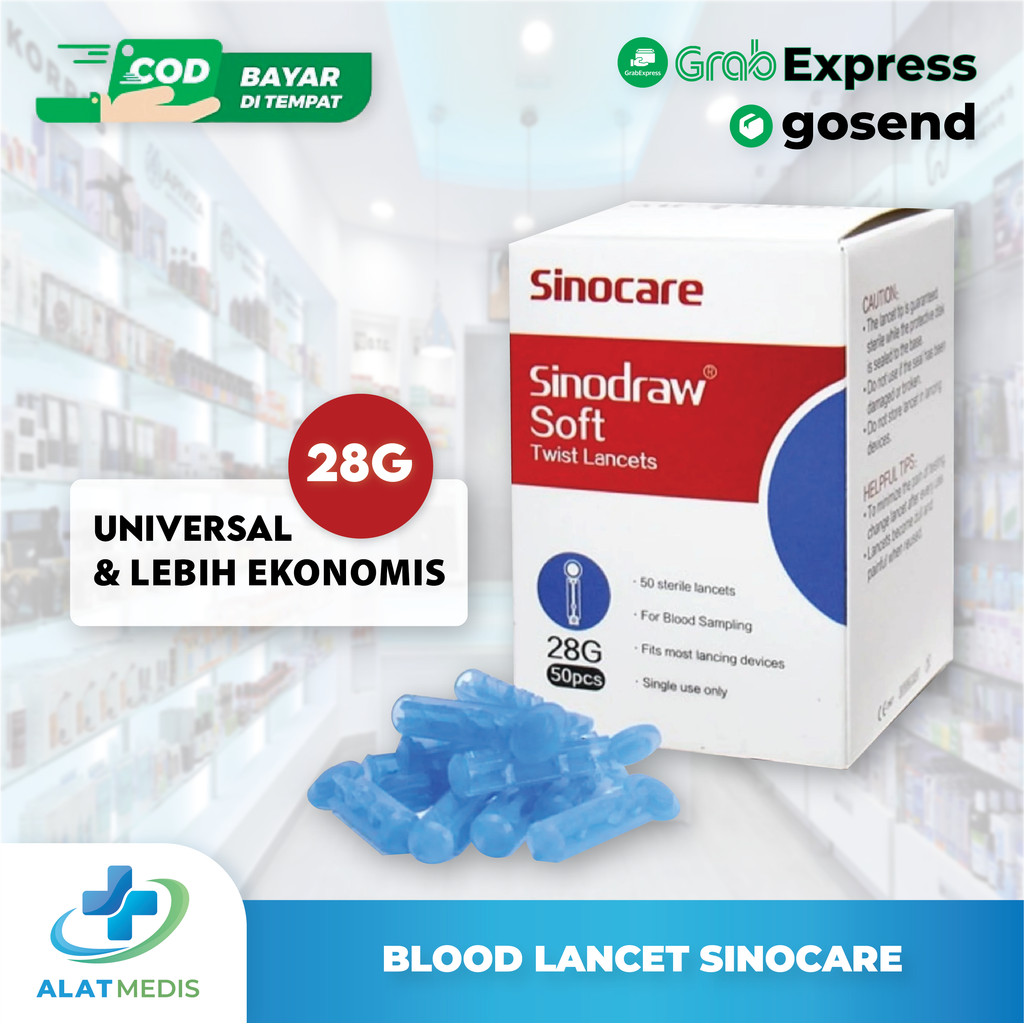 Sinocare Jarum Lancet Blood Lancet 28G