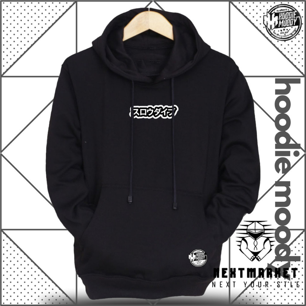 nextmarket Jaket Hoodie pria wanita Sweater hodie cowo cewe keren kanji jepang fleece warna Mint hit