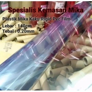 

MF✨[ 1 Roll ] Plastik Mika Kaku Rigid PVC Film Clear Tebal 0.20mm X Lebar 140cm X 50meter