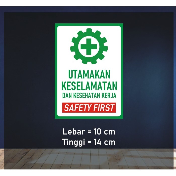 

Sticker Keselamatan Kerja 14x10cm Vertikal - Merah