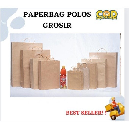 

PAPER BAG POLOS KECIL KW II / PAPERBAG POLOS 13cm X 17cm X 4cm / TAS KERTAS PERNIKAHAN KADO / KADO