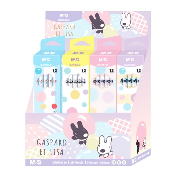 

Pencil Hexa Shape Pensil Kayu Cute 2B M&G Gaspard et Lisa QWP357J0