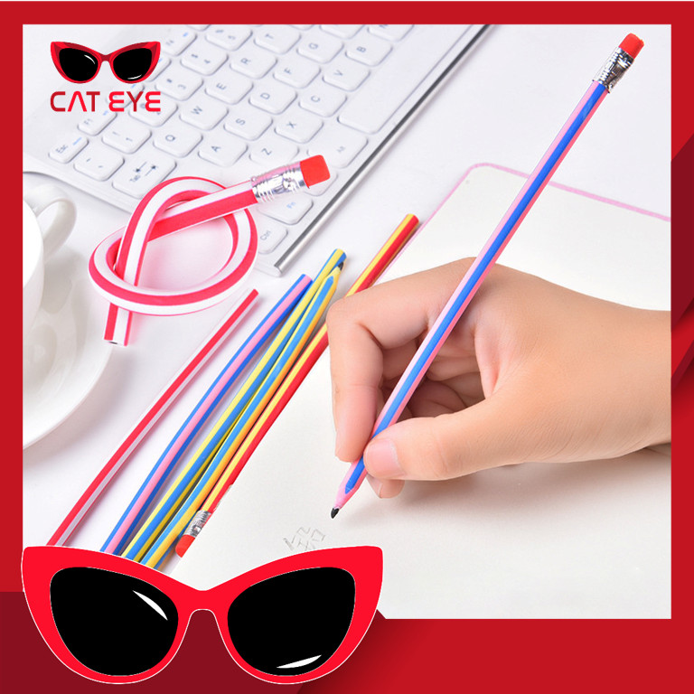 

PROMO - S5862 Pensil Flexsible Lentur Unik Lucu / Alat Tulis Sekolah Anak Pencil Karet Inul Dapat Digulung Ditekuk Unik Lucu