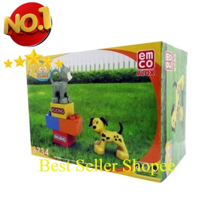 Emco Blox Zoo Time  Anjing dan Kucing 8734 Mainan Toy FAZ Store