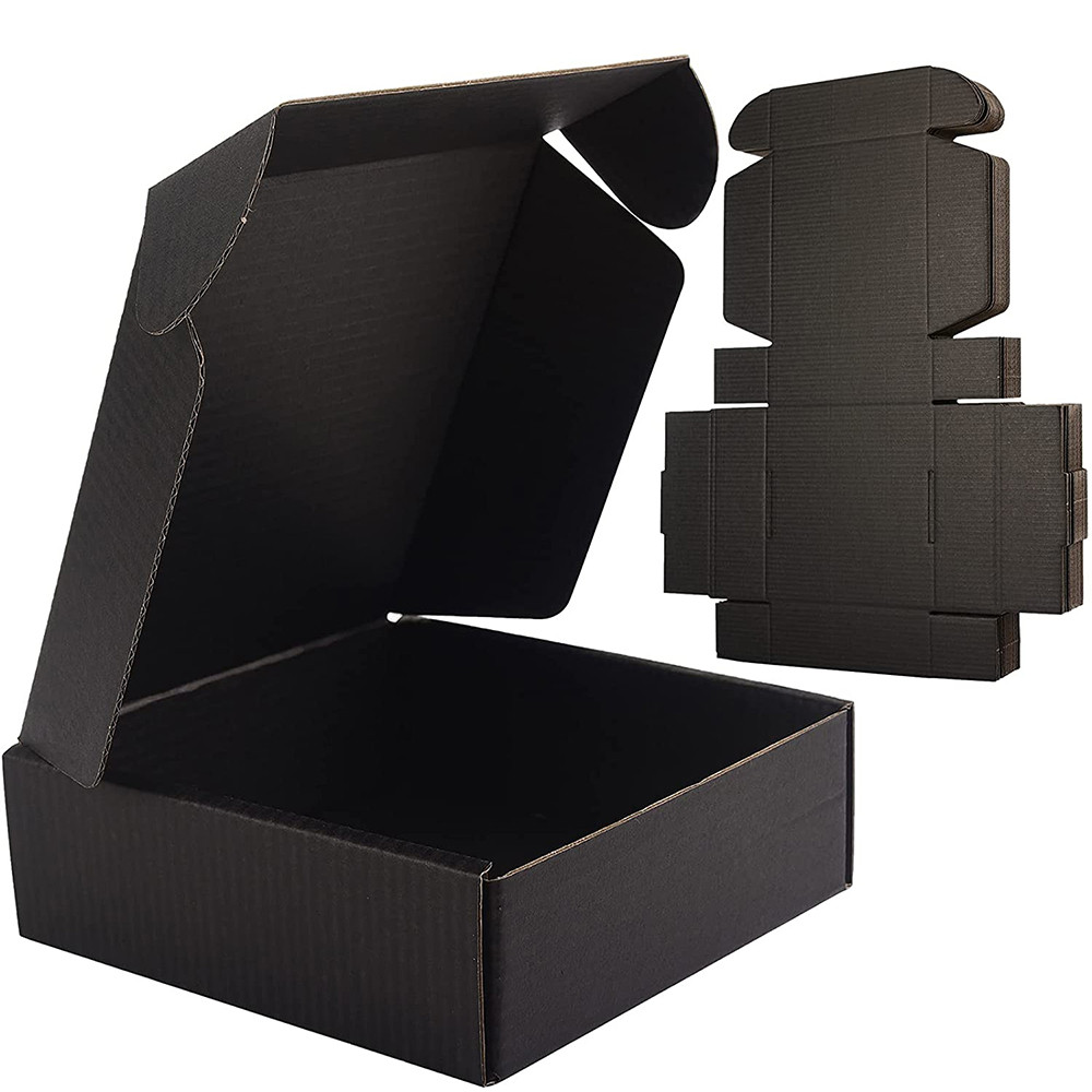 

Black Shipping Box Cardboard Corrugated Mailer Boxes for Small Business Shipping Packaging Craft Gifts Giving Products 2023