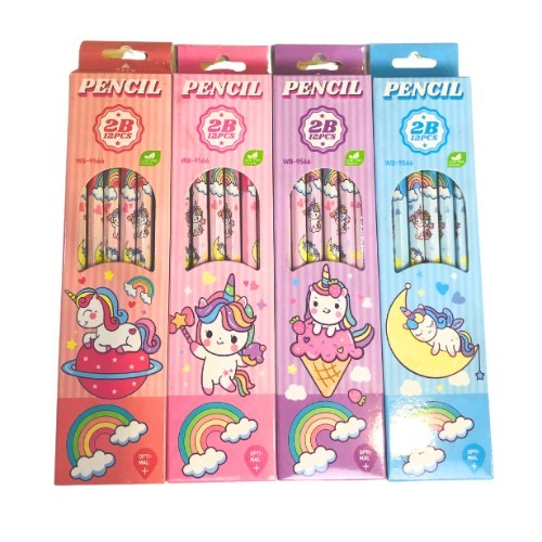 

Pensil 2B Weibo Unicorn WB-9566 Pensil/Pencil Impor 2B Set Alat Tulis - LUSINAN - UNICORN WB-9566