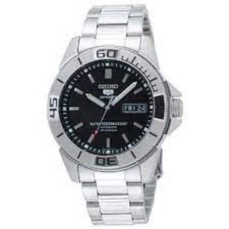 JAM TANGAN PRIA SEIKO SNZE09K1 AUTOMATIC ANALOG SILVER BLACK STAINLESS STRAP