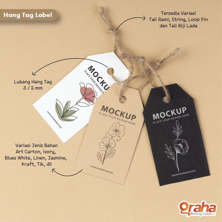 

Hang Tag Label / Hang Tag Baju / Pakaian / Kartu Ucapan