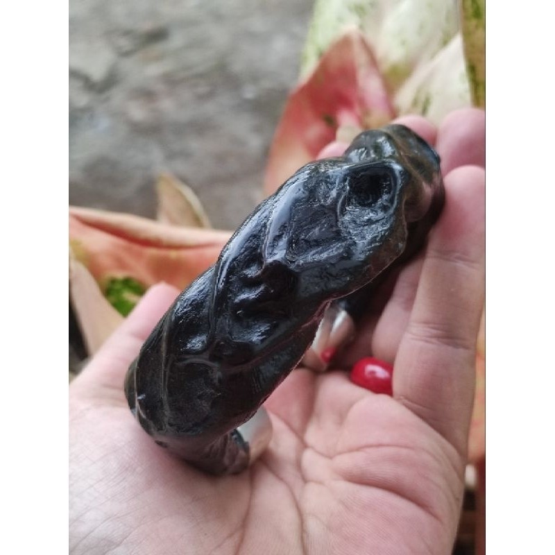 GELANG AKAR BAHAR HITAM JUMBO NGURAK VARIASI PERAK