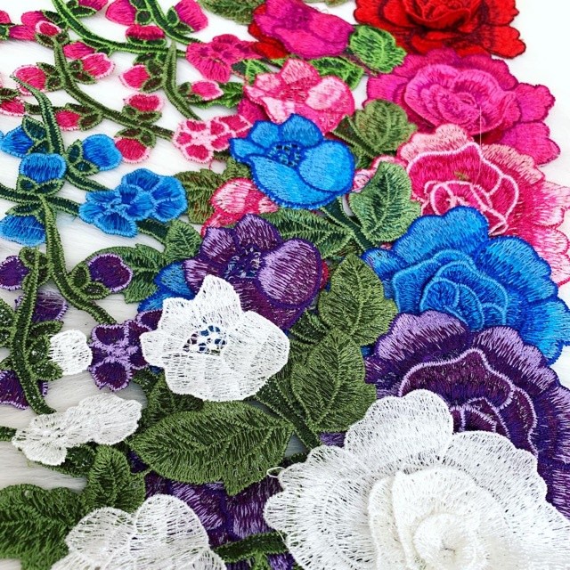 Bordir Bordir Patch bunga 3D / bordir tempel/ aplikasi bajubisa pesan satuan