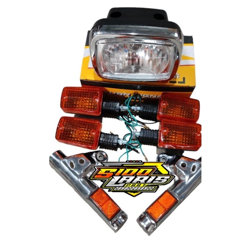 SET Paket Lampu Depan Honda Win 100 Standar Sein Spidometer Pangkon Lampu Depan Win100 Full set