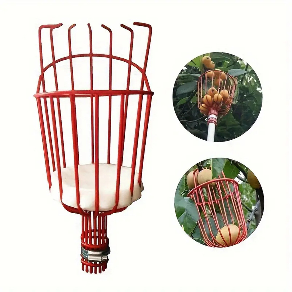 1pc Twist-On Fruit Picker Basket, Fruit Picker Head Basket, Fruit Harvesting Tool, Apple, Mango Pick