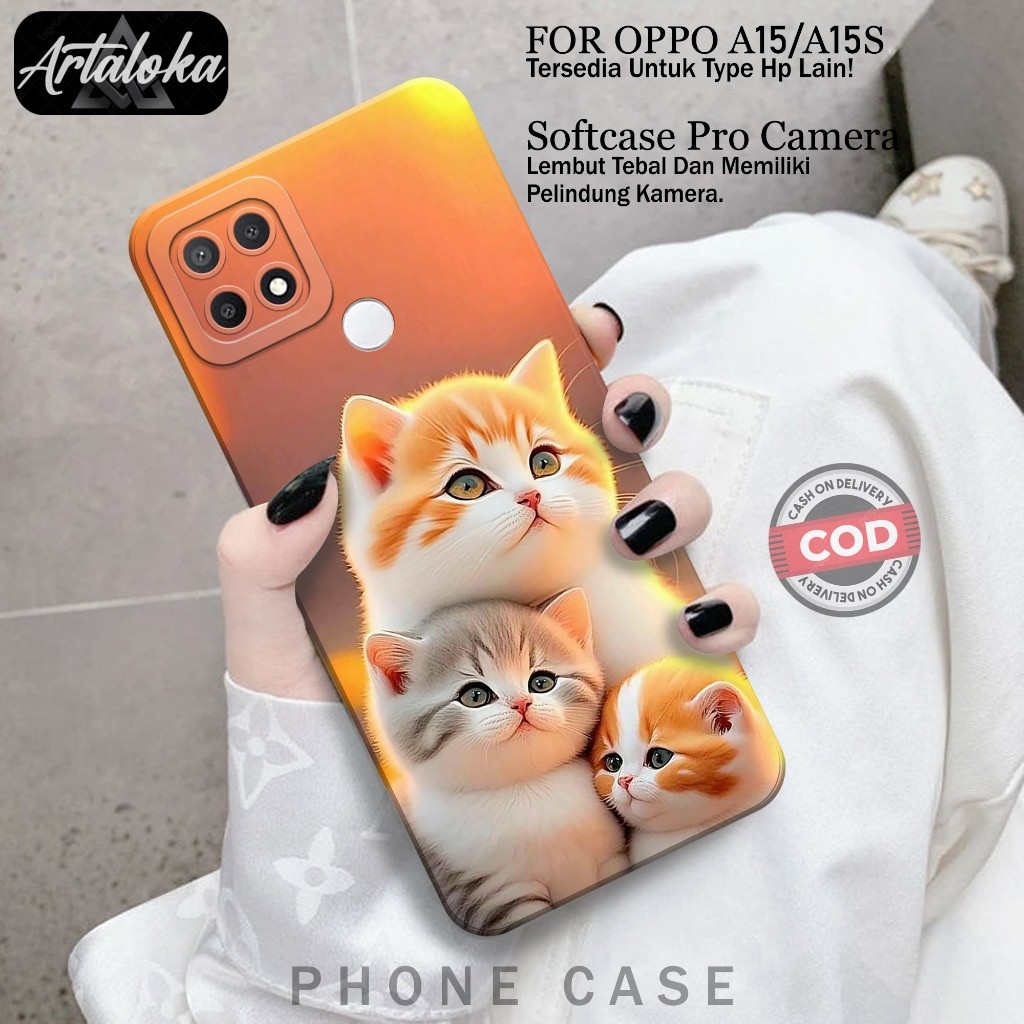 Case Hp Oppo A15/A15S Terbaru - Fashion Case Kucing - Softcase Oppo A15/A15S - Casing Oppo A15/A15S 