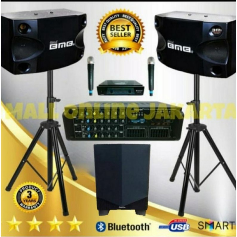 Paket Karaoke BMB 12inch Subwoofer 12inch Ori Bluetooth Sound System