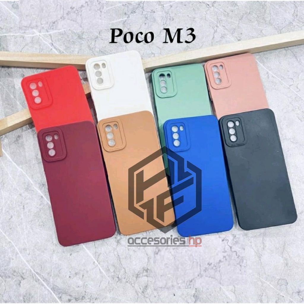 Softcase poco m3 silikon casing macaron poco m3