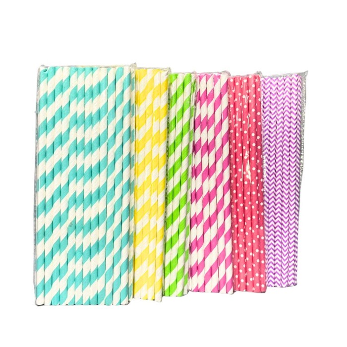 Sedotan Kertas Isi 25pcs - Paper Straw