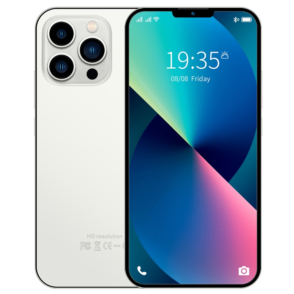 【Bisa COD】lPhone i14 Pro Max Handphone Asli 7.5lnci 12GB RAM+512GB ROM HD Kamera Dual SlM Dual 5G WiFi Smartphone Siswa Belajar Ponsel dual card dual standby gaming phone hp murah M|STER|B0X FUJI33shop-i13-Putih