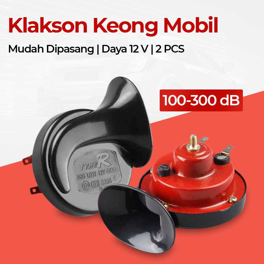 Type R Klakson Keong Mobil Air Horn 12V 60dB 2 PCS
