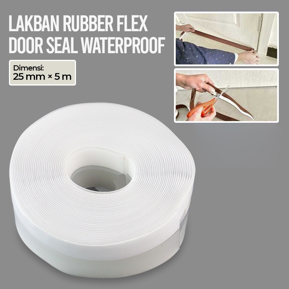Seal Penutup Celah Bawah Pintu / Door Bottom Seal / Lakban Rubber Flex Door Seal Strip Bottom Seal W