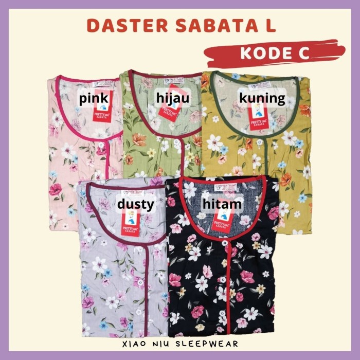 ✨LARIS✨-Daster Katun Sabata Pretty Girl / Baju Tidur Wanita - Sbt L-B, Pink