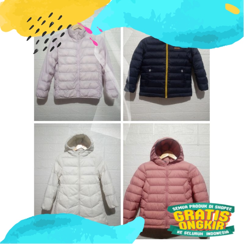 UNIQLO jaket bulu angsa dan jaket tebal bulu angsa winter anak/Blue