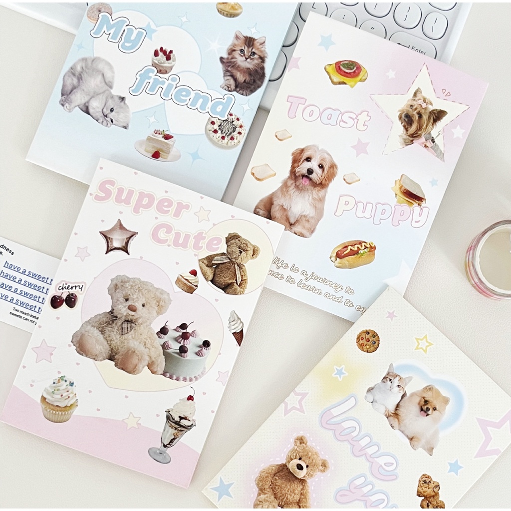 

[HARU] Y2k Pet Mail Card | Photocard Toploader Packaging Set | Greeting card Kartu Ucapan
