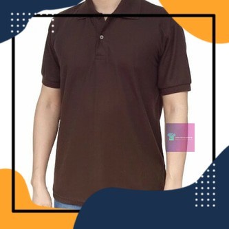 POLO POLOS COKLAT / KAOS KERAH POLOS COKLAT / POLO POLOS / POLO SHIRT / PRIA / KERAH POLOS / WARNA