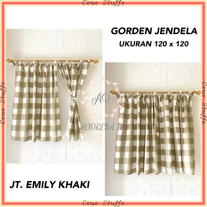 PROMO BAHAN BAGUS PREMIUM AESTHETIC RUANGAN CANTIK  GORDEN JENDELA PENDEK UKURAN 120 x 120 HORDENG K