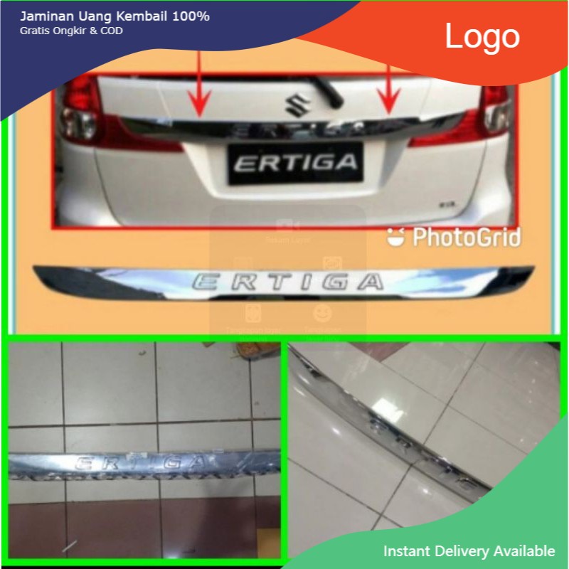 trunklid bagasi belakang Suzuki Ertiga 2013-2017 model tempel Aksesoris mobil