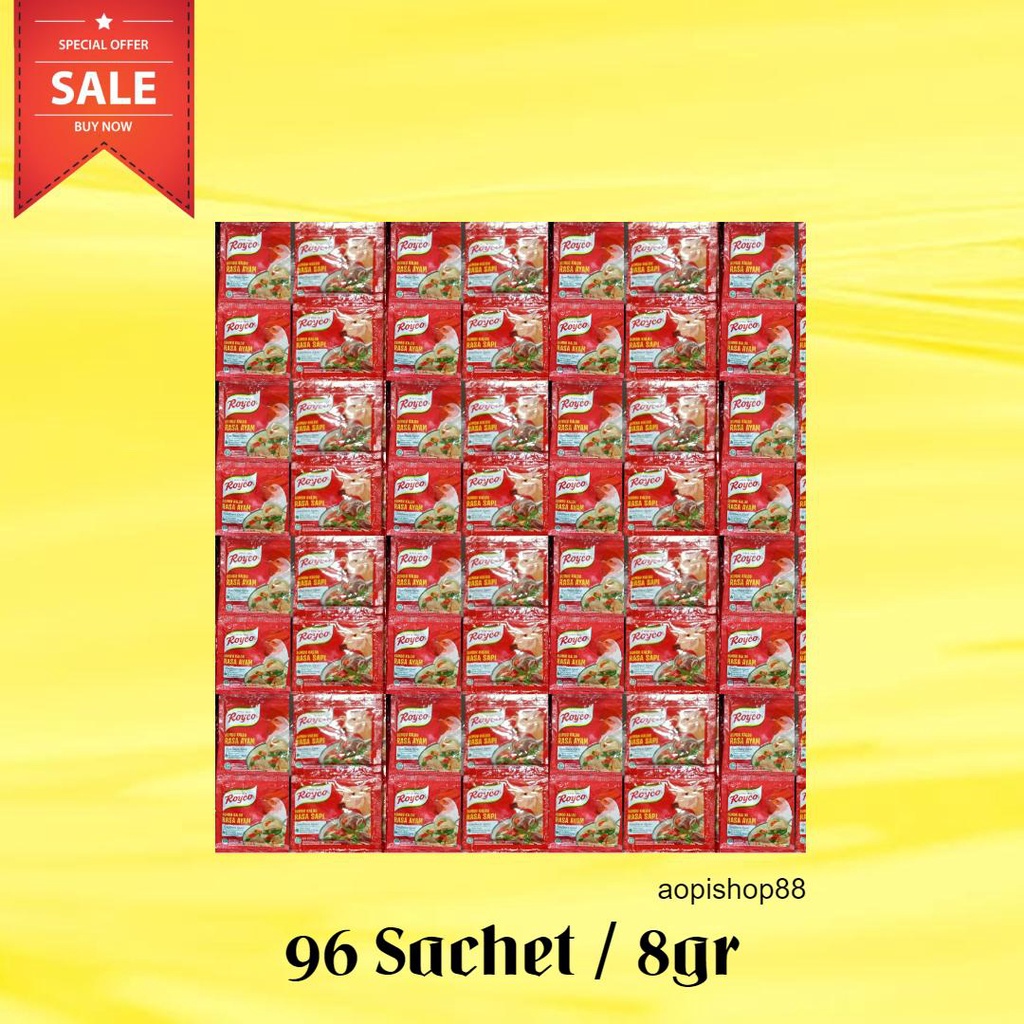 

ROYCO BUMBU KALDU 96 SACHET UKURAN 8 GRAM / ROYCO KALDU RASA AYAM & SAPI - MOPISHOP88