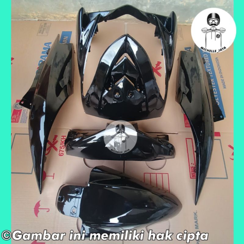 FULL HALUS COVER BODY YAMAHA MIO SOUL KARBU WARNA HITAM DAN MERAH/COVER BODI YAMAHA MIO SOUL KARBU/B