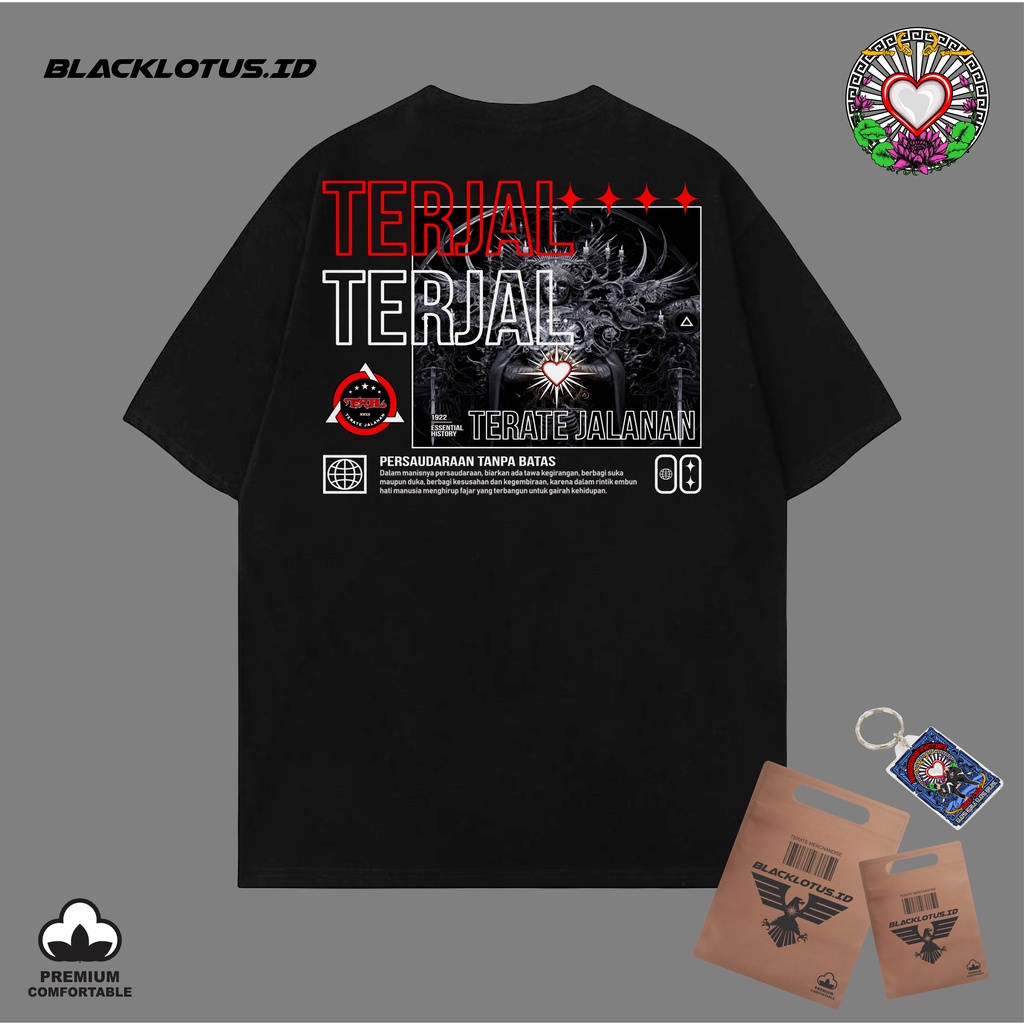 Kaos Terate TERJAL Kaos Setia Hati terate Plastisol Katun Premium Asli Kaos Raja Tega Temu Rose