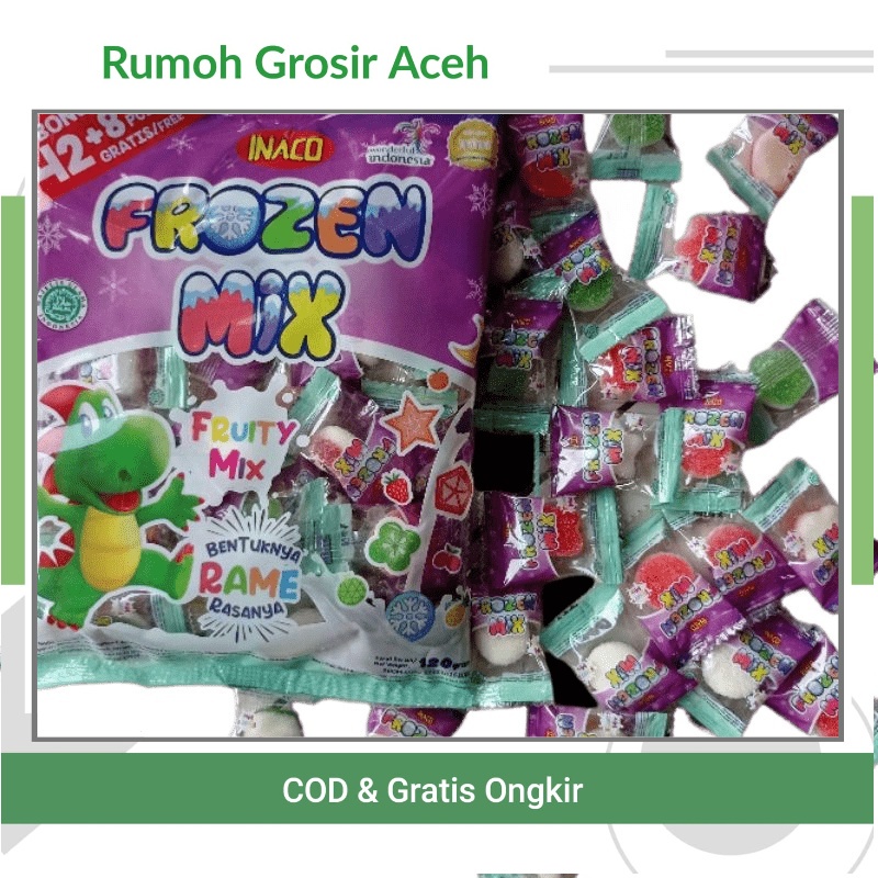 

{ACEH} Frozen Mix INACO Permen Kenyal Permen Lunak Jelly isi 50pcs/bag