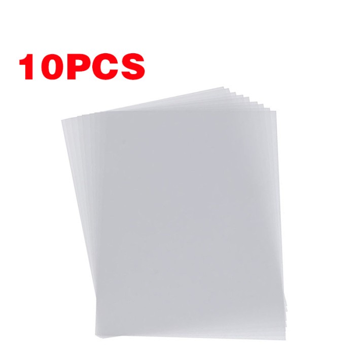 10pcs DIY Shrinky Dink Plastic / Heat Shrink Sheets 2027cm - Putih