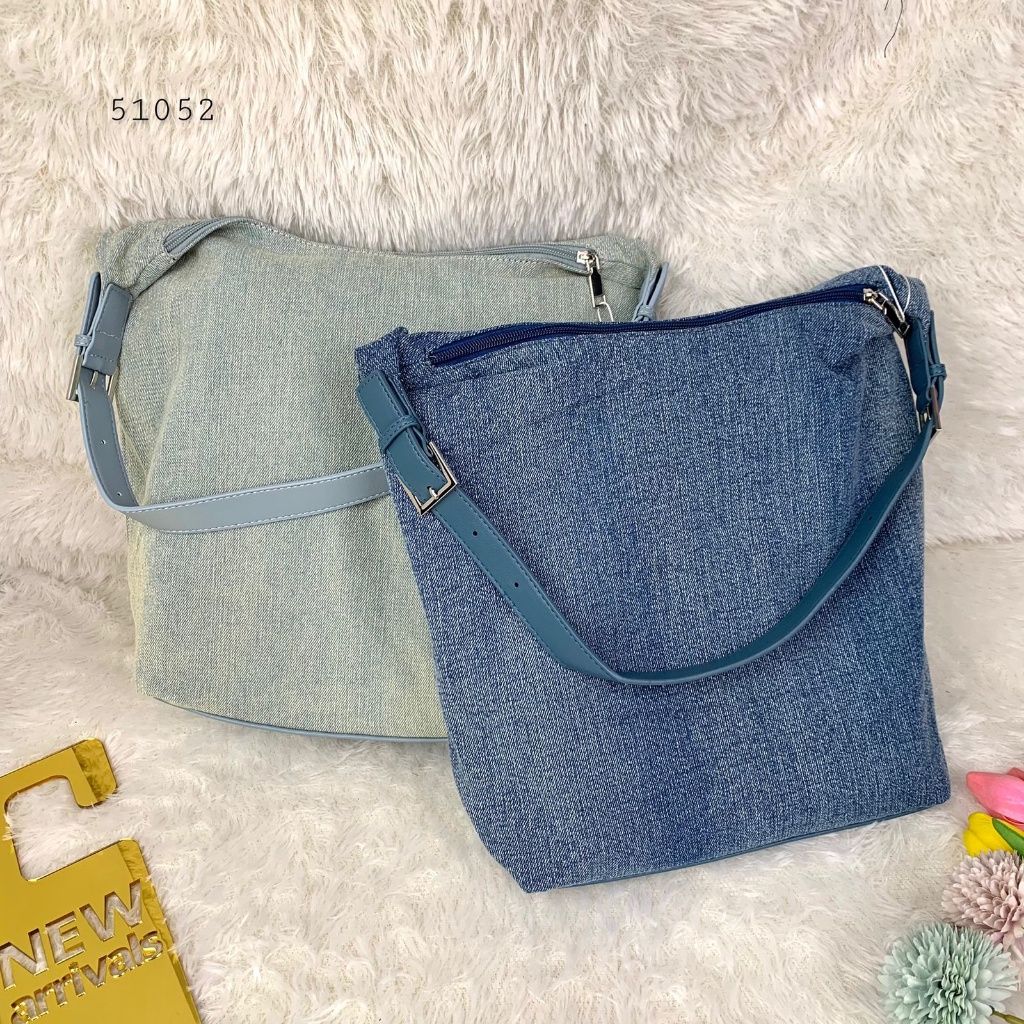 TAS HANDBAG JEANS POLOS BESAR DUA RUANG BAGIAN DALAM PREMIUM TAS TOTEBAG DENIM POLOS DUA WARNA BIRU 