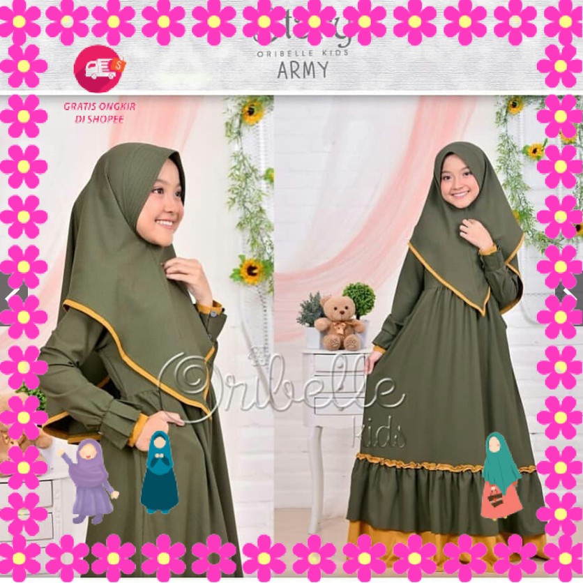 BAJU MUSLIMAH PEREMPUAN MENGAJI PIKNIK KONDANGANLEBARAN/ GAMIS ANAK Btary Kids Syari | Gamis Syar'i 
