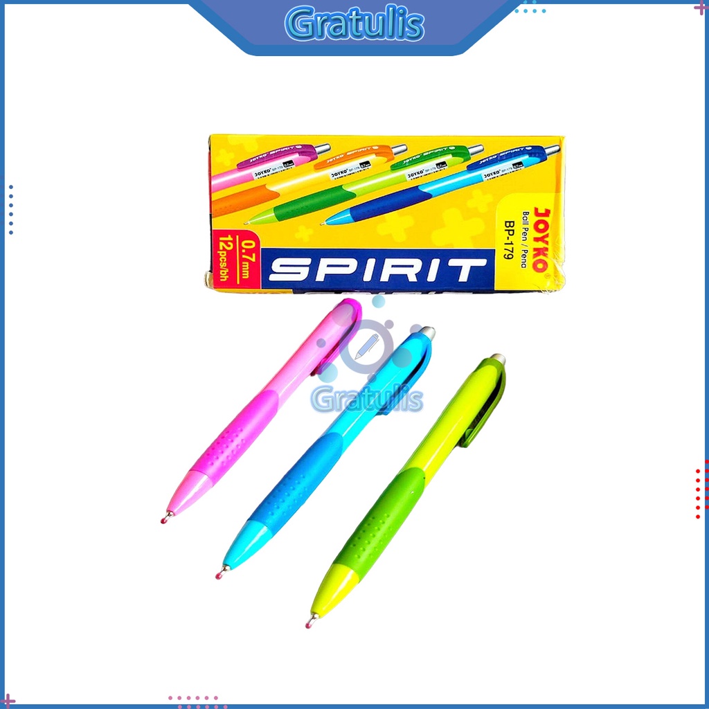 

PULPEN SPIRIT JOYKO [BP-179/12 PCS] / BALLPOINT PENA PEN TINTA HITAM