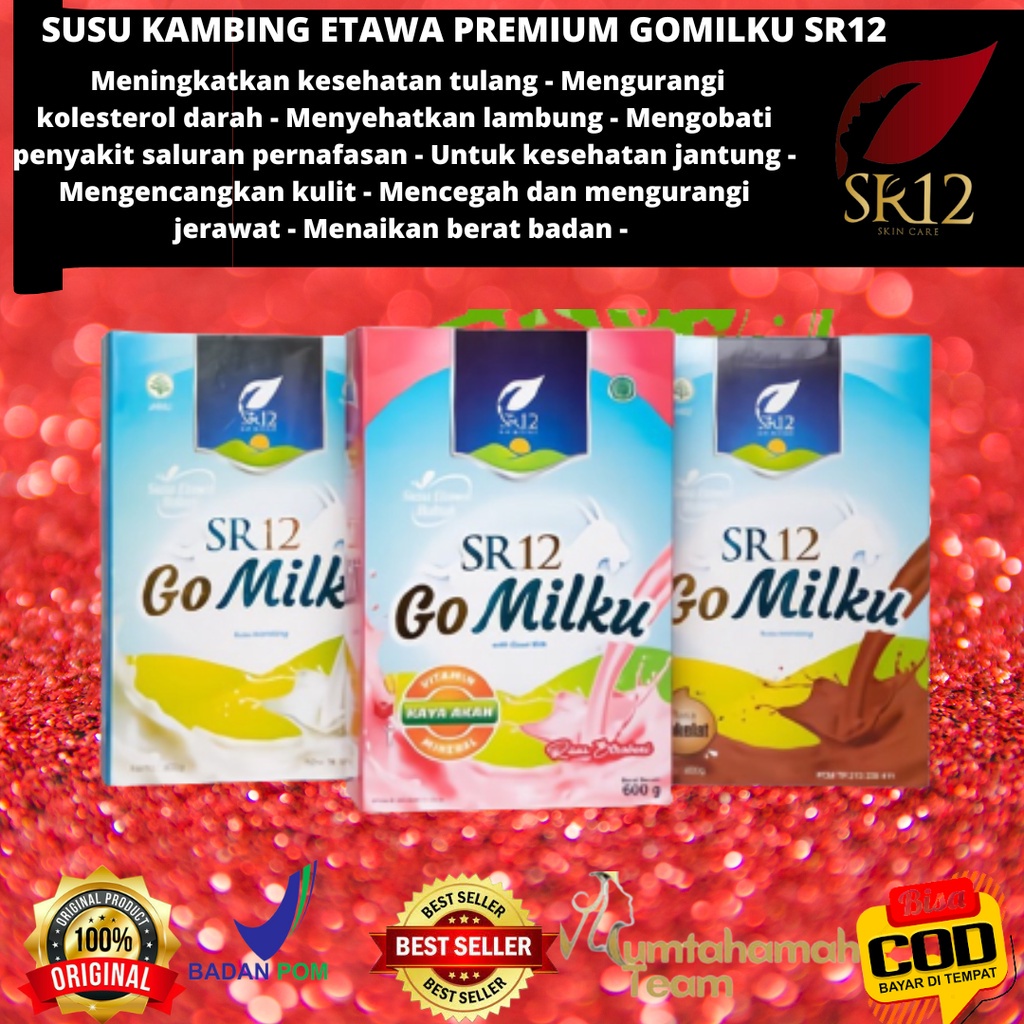 

GOMILKU SR12 SUSU KAMBING / GO MILKU SUSU ETAWA KUALITAS PREMIUM / GOAT MILK BUBUK TANPA GULA BPOM