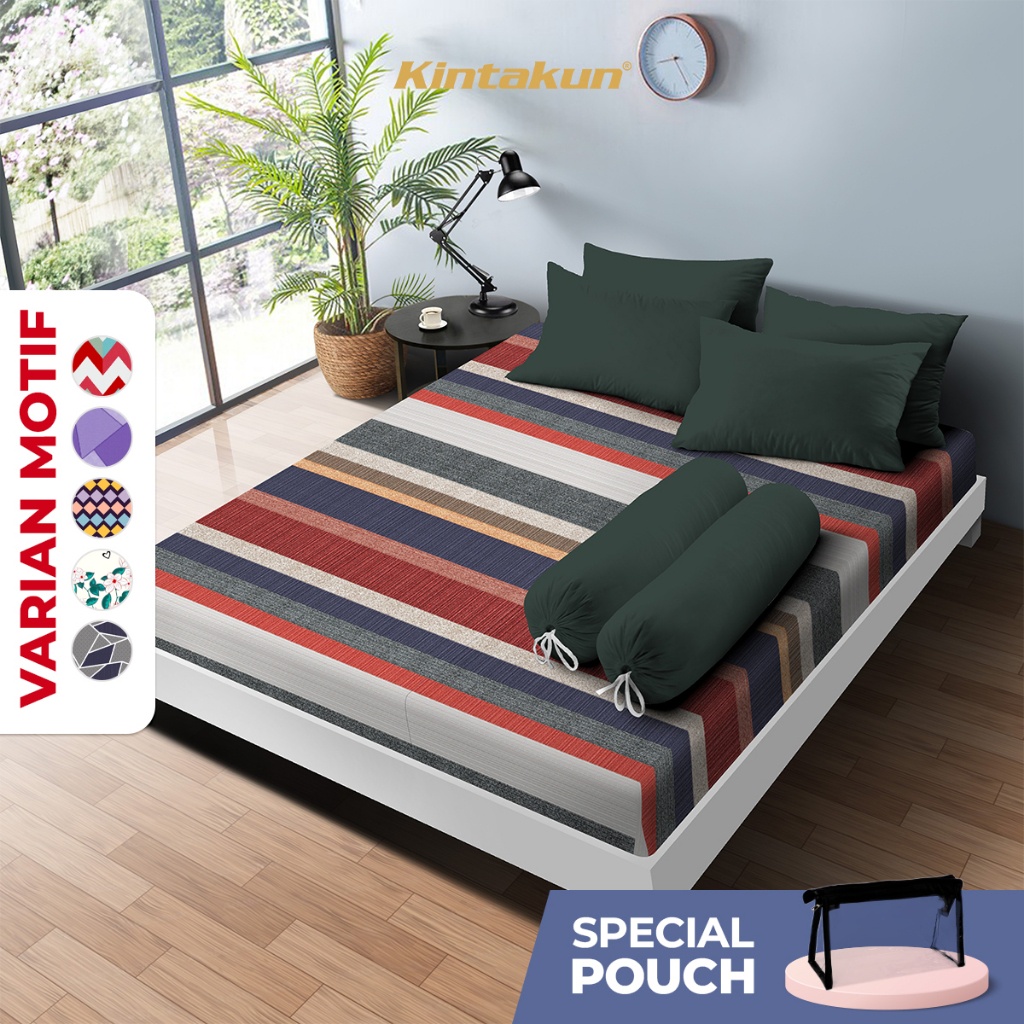 WY74F Kintakun Sprei Set 160 Queen Lite Microfiber 20 cm B2 5in1 Multivarian