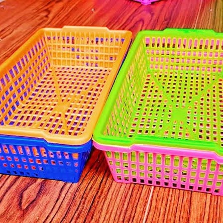 Keranjang plastik tempat sendok garpu barang alat tulis dapur kosmetik d3grosir