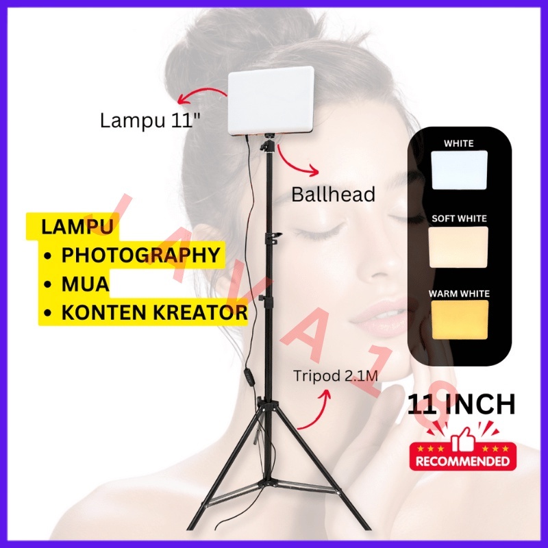 [PAKET] TRIPOD 2 METER + LAMPU FOTOGRAFI PL-26 11 INCH LAMPU MUA FOTO STUDIO KONTEN KREATOR LIVESTRE